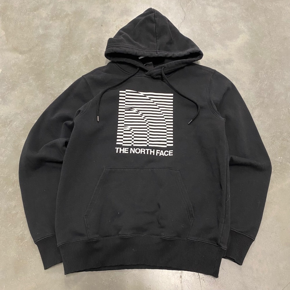 The North‎ Face Black Graphic Hoodie Mens Size Small Pullover Sweatshirt